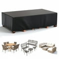 thumbnail image 1 of COSYUMI Patio Furniture Cover, Outdoor Furniture Covers with 4 Ajustable Buckles, Waterproof UV Resistant Outside Table & Chair Covers, 420D Protective Cover for Indoor Outdoor Table Sofa Chairs Set, 1 of 12
