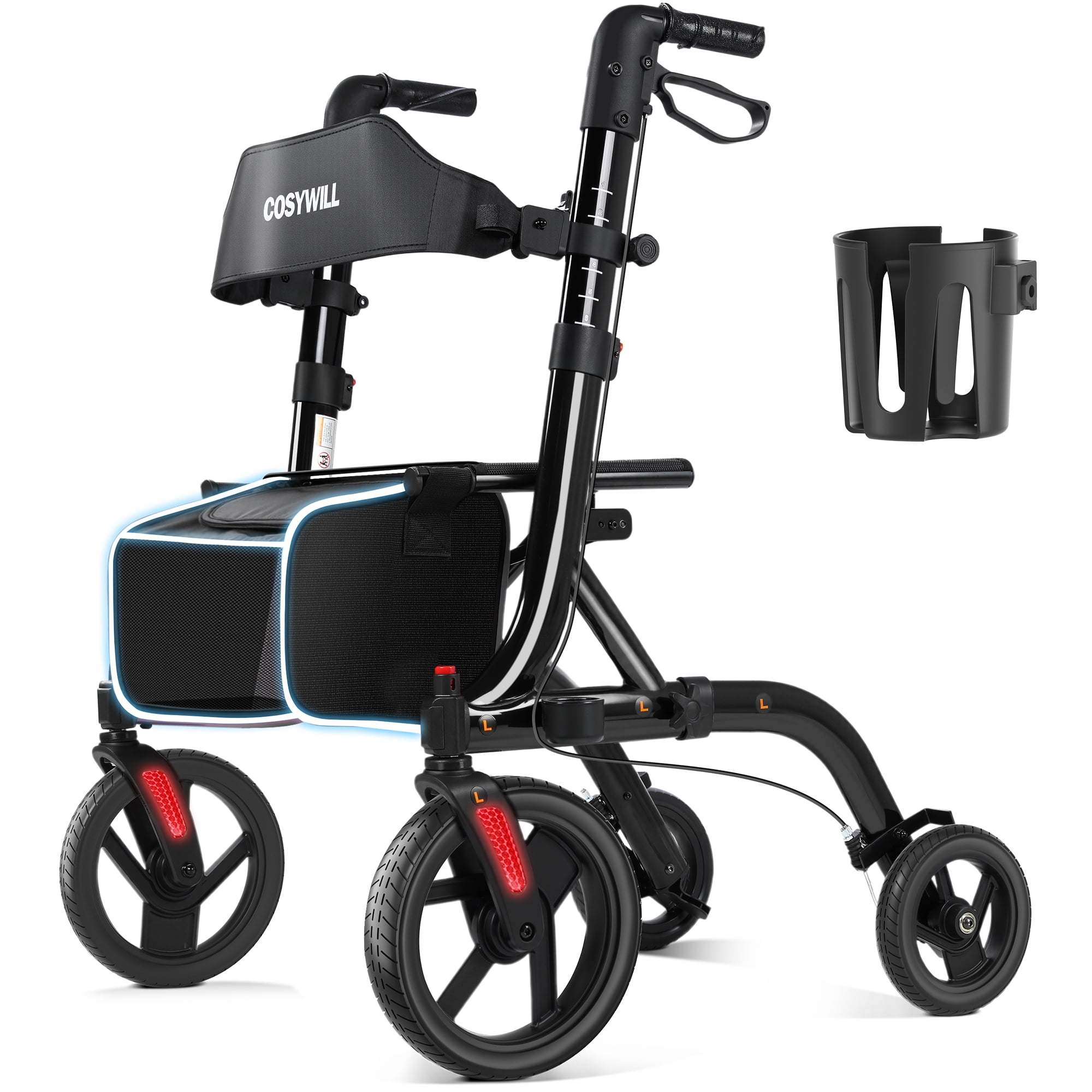 COSYWILL Walker with Seat,Foldable Rollator Walker,10