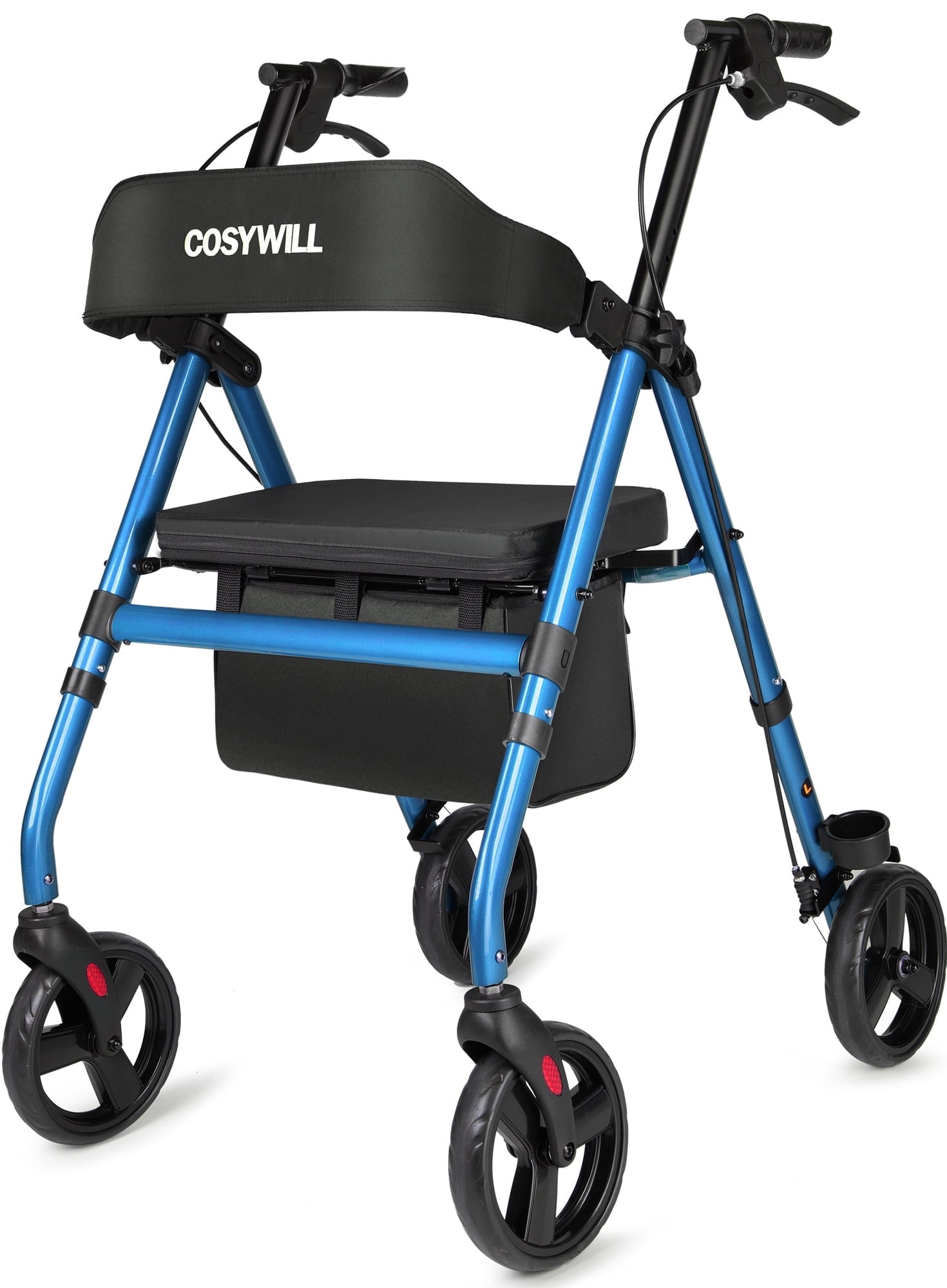 COSYWILL Rollator Walker with Seat,Foldable Mobility Walker with Durable Steel,Rolling Walker with 8\ Wheels for All Terrain,Adjustable Height,300 lbs,Red - Shop Black Friday Deals for 2024! - Walmart.com COSYWILL Rollator Walker with Seat,Foldable Mobility Walker with Durable Steel,Rolling Walker with 8\ Wheels for All Terrain,Adjustable Height,300 lbs,Red - Shop Black Friday Deals for 2024! - Walmart.com