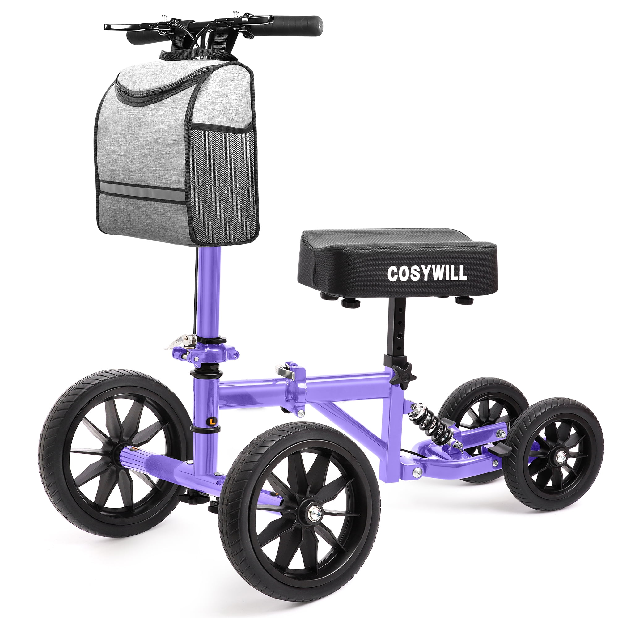 Roscoe Medical Knee Walker Scooter with Basket and Padded