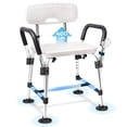 thumbnail image 1 of COSYWILL Shower Chair for Inside Shower,Bath Chair with Arms and Back,Heavy Duty Safety Shower Bench with Height Adjustable Bath Seat,White, 1 of 7