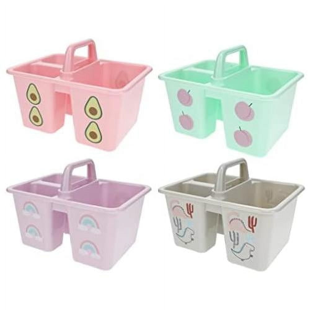 COT Small Pastel Colors Printed Craft Caddies Classroom Caddy Organizer School Supplies Storage