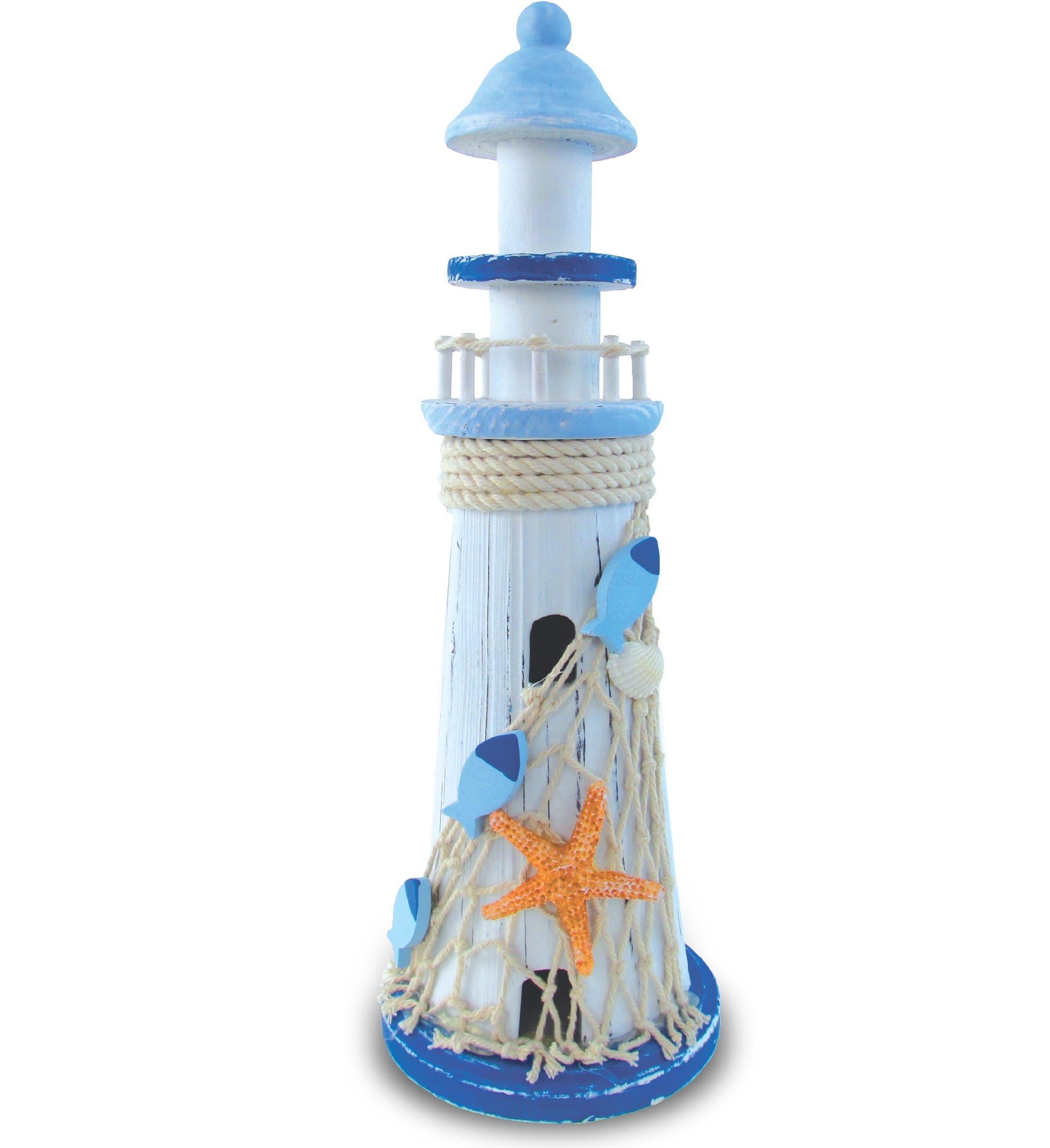 【一点物】 Mecaniques Celestes イデー　idee COTA Global Light Blue Stripes Lighthouse Decor - Handmade and