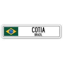 COTIA BRAZIL Street Sign Brazilian flag city country road wall gift