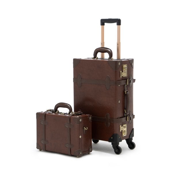 Womens leather luggage sets 2025