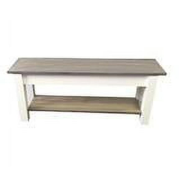 COTTAGE BENCH WITH SHELF-24