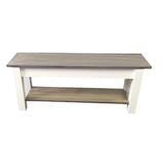 COTTAGE BENCH WITH SHELF-36