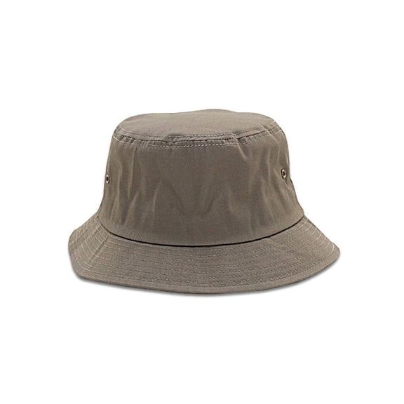 COTTON BLEND TWILL BUCKET HAT, Khaki Medium