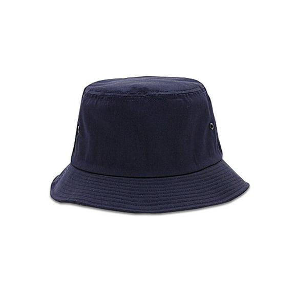 COTTON BLEND TWILL BUCKET HAT, Navy Large