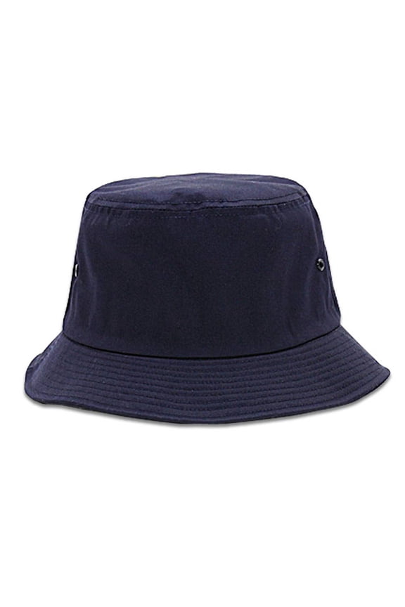 COTTON BLEND TWILL BUCKET HAT, Navy Large