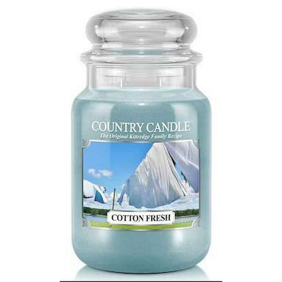 COTTON FRESH Country Candle Large 23oz 2-Wick Scented Jar Candle