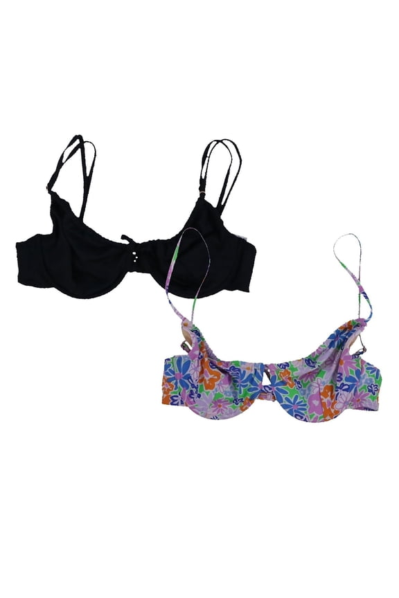 Women's Swim Bikini Top Half Wire Bra Swimsuit Bathing Suit M New