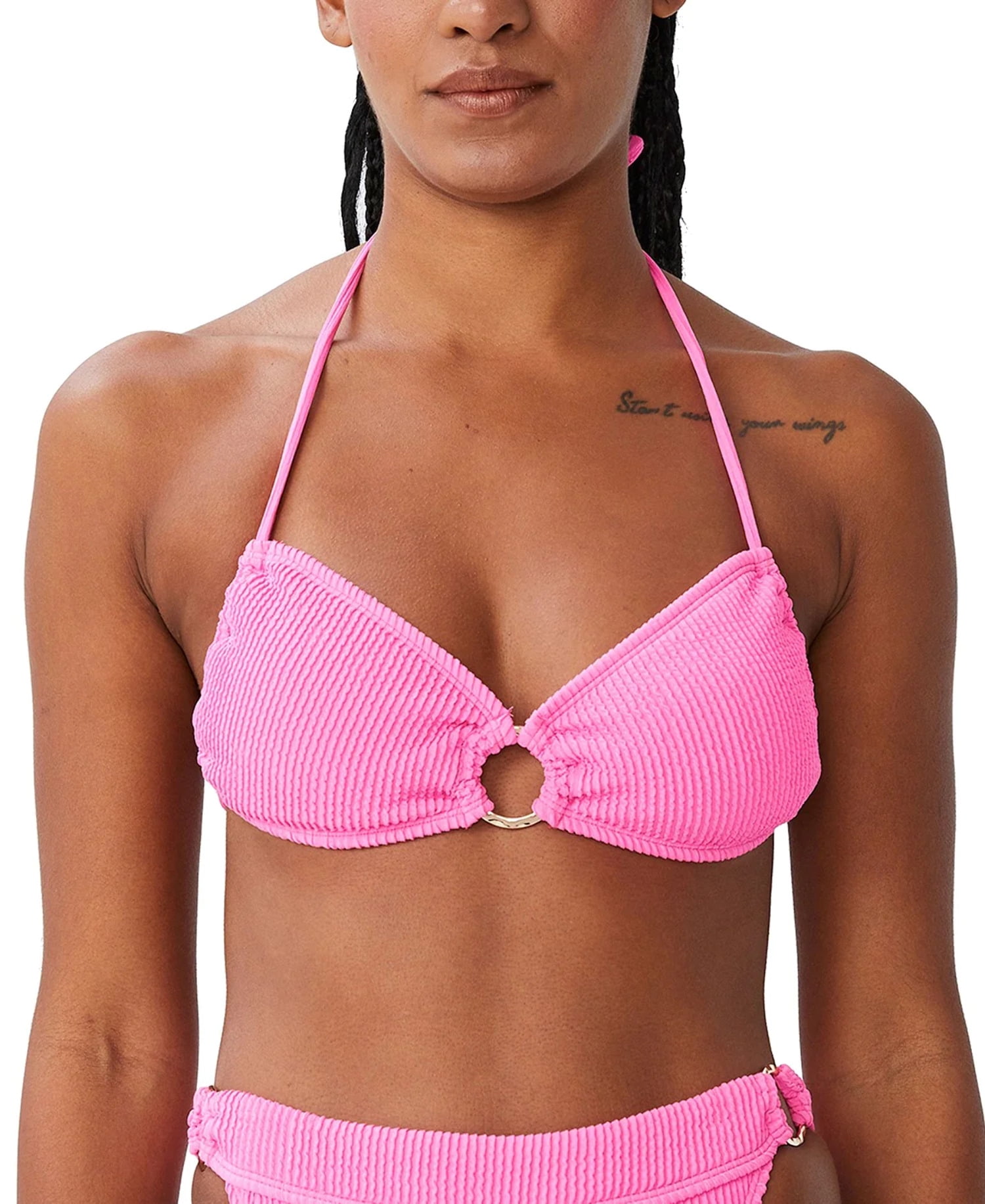 ring halter bikini top
