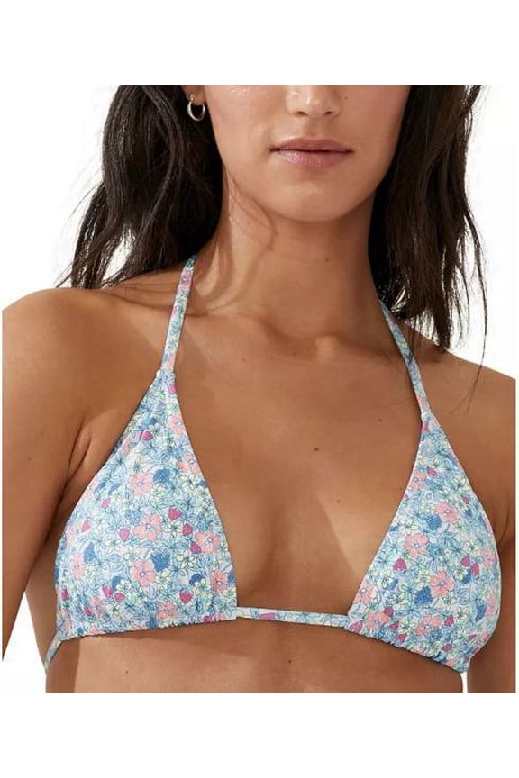 Women's Slider Triangle Halter Bikini Multicolor Top L