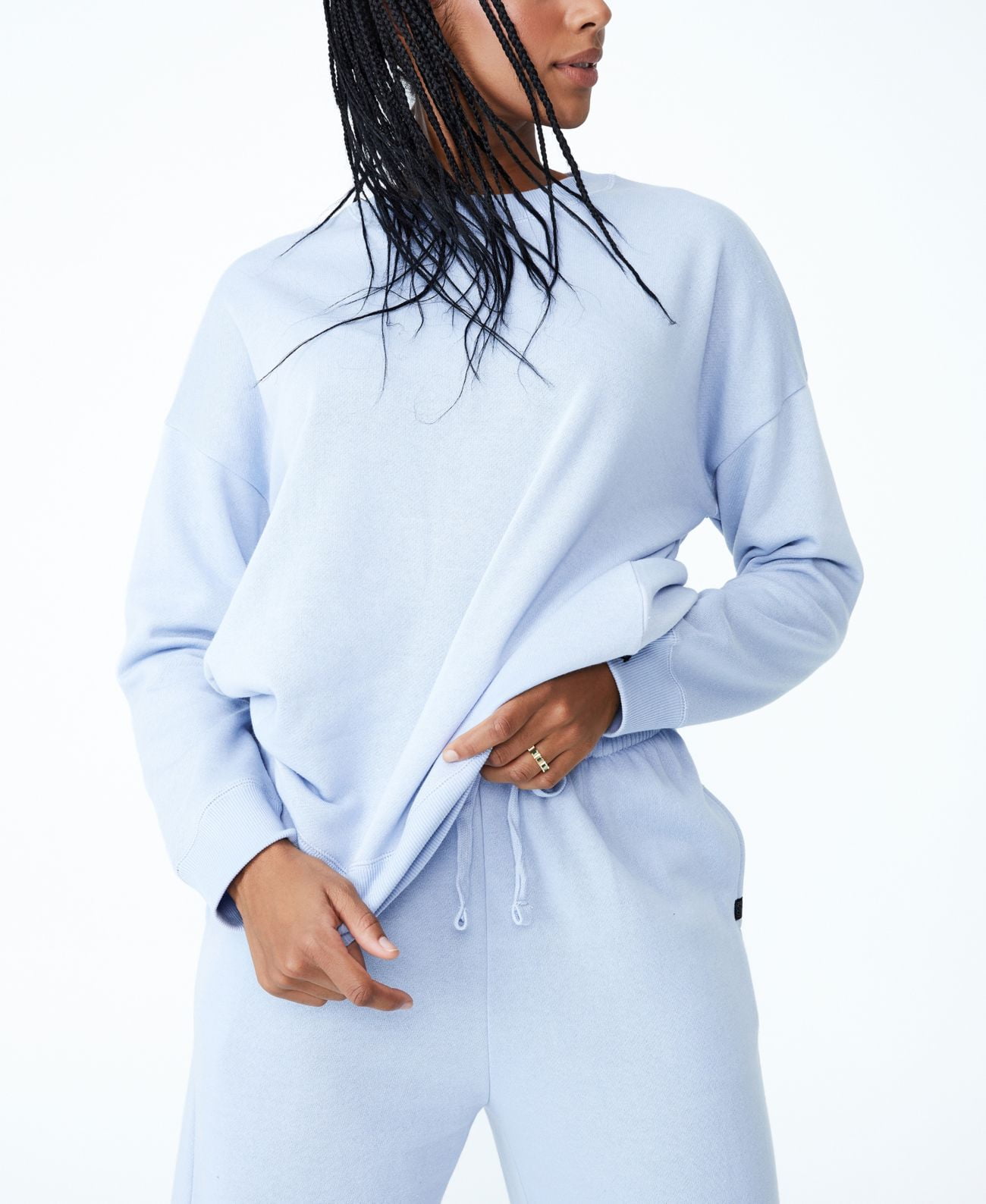 COTTON ON Womens Lifestyle Long Sleeve Sweatshirt,Blue,XLarge