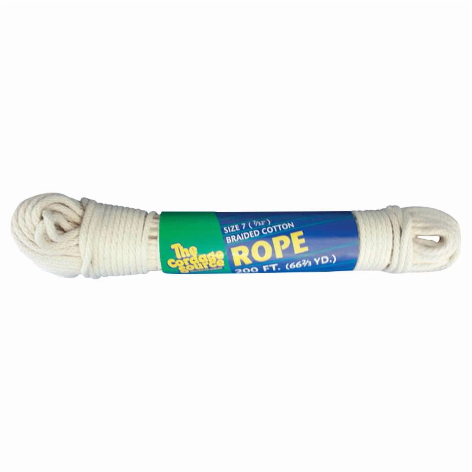 The Cordage Source 7/32 in. D X 200 ft. L White Braided Polyester ...
