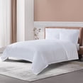 thumbnail image 1 of THE COTTON & SILK 100% Luxury Long-staple Cotton Duvet Cover Set (1 Duvet Cover, with Corner Ties and Hidden Zipper Closure, 2 pillow shams), King Size, White, 1 of 4