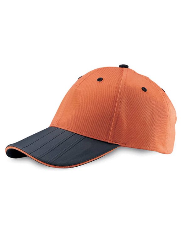 COTTON SPORTS TWILL CAP W/SANDWICH BILL, Orange