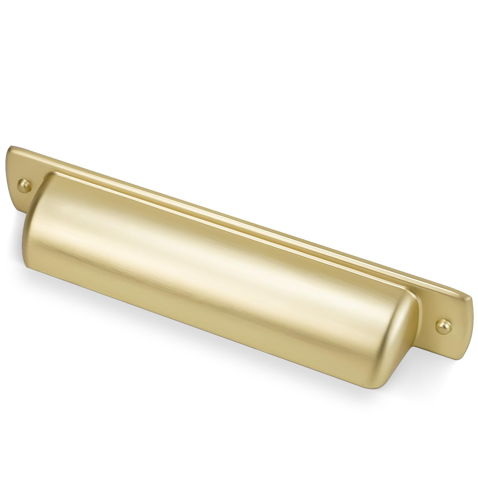 COTYKILEY 10 Pack 3.75 Inch(96mm) Brushed Brass Handles Gold