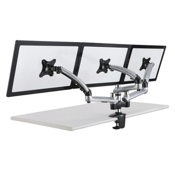 COTYTECH Silver Triple Monitor Desk Mount Spring Arm