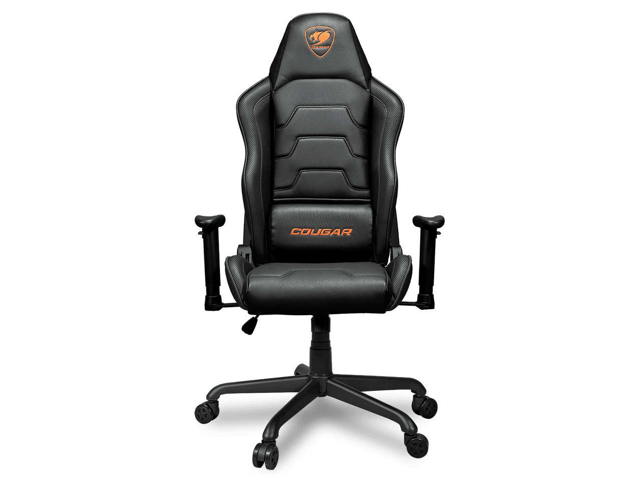 COUGAR Armor Pro - Chair - ergonomic - recliner - high-back - armrests -  T-shaped - tilt - swivel - steel frame, premium PVC leather - black 