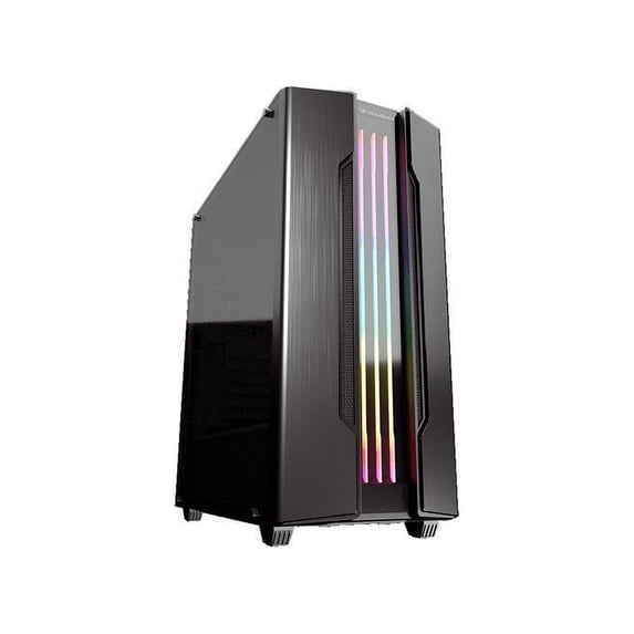 COUGAR Gemini S Iron-Gray Gaming Mid Tower Case with a Full-Sized Tempered Glass Cover and Integrated RGB Lighting