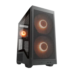 COUGAR MX600 Max RGB Black Computer Case Mid Tower for ATX / Micro ATX / Mini ITX, Supports 400mm GPU, Back