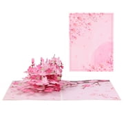 COULEE 2 Pc Pop Up 3D Sakura Greeting Card, For Valentines Day, Birthday, Holiday, Christmas, Ideal Gift for Mom, Sister, Grandma, Girlfriend, Wife
