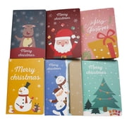 COULEE 6 Pc Pop Up 3D Christmas Greeting Xmas Cards with Envelopes Santa Elf Snowman Holiday Cards for Christmas Season Kids and Family Greetings