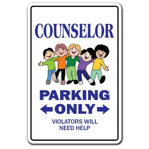 COUNSELOR Decal parking health counseling mental health DR | Indoor/Outdoor | 7" Tall