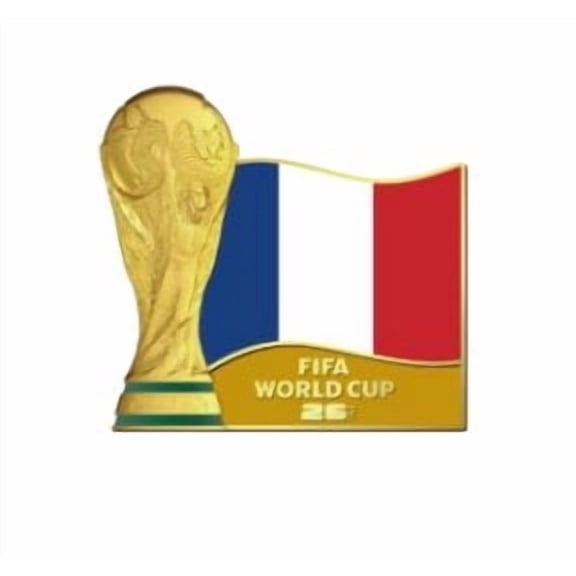 FIFA World Cup 2026 2.5D Trophy Pin with Country Flag - France