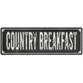 thumbnail image 1 of COUNTRY BREAKFAST Shabby Black Chalkboard Metal Sign 8x24 Decor 108240050074, 1 of 1