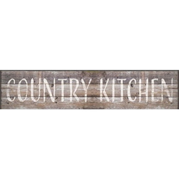 COUNTRY KITCHEN 18x4 Distressed-Wood Box Sign by Sixtrees