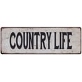 thumbnail image 1 of COUNTRY LIFE Vintage Look Rustic 6x18 Metal Sign Chic Retro 106180035109, 1 of 1
