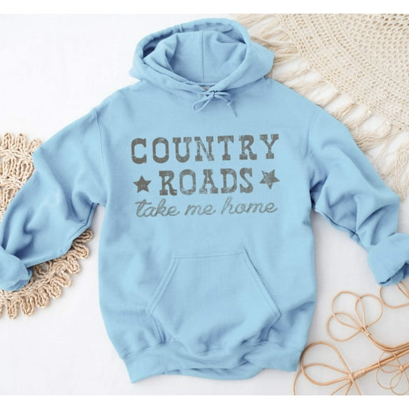 COUNTRY ROAD TAKE ME HOME Graphic Unisex Fleece Hooded Sweatshirt