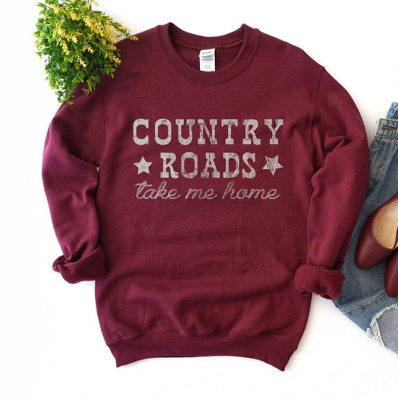 COUNTRY ROADS TAKE ME HOME Graphic Unisex Fleece Pullover