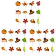 thumbnail image 1 of COURAGEDG 12 Thanksgiving Cupcake Toppers Pumpkin Maple Toppers Fall Themed Turkey Cake Picks Autumn Cake Toppers Thanksgiving Cupcake Toppers 3PCS Rainbow Tail Topper Large Candy Eyes for Cupcakes, 1 of 8