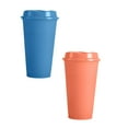 thumbnail image 1 of COURAGEDG 16oz Thermoplastic Cup Pp Color Changing Cup Cartoon Milk Tea Coffee Color Changing Cup Acrylic Cups Teal Tumbler Set, 1 of 8