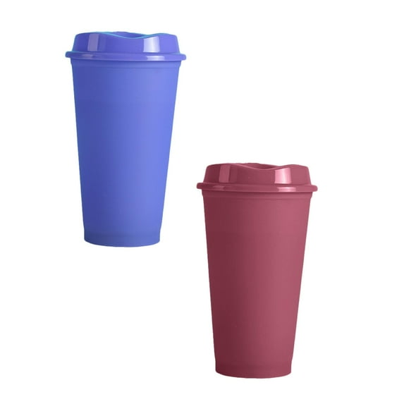 COURAGEDG 16oz Thermoplastic Cup Pp Color Changing Cup Cartoon Milk Tea Coffee Color Changing Cup Mugs Bulk for Painting Ceramic Coffee Mugs with Lids