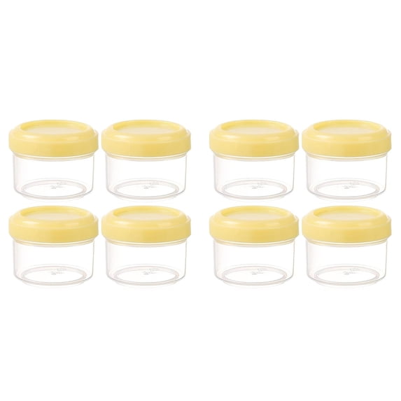 COURAGEDG 8PCS Mini Clear Jars With Leakproof Lids Round Clear Container 35ml Refillable Storage Containers For Home And Airtight Glass Food Storage Containers Containers for Organizing