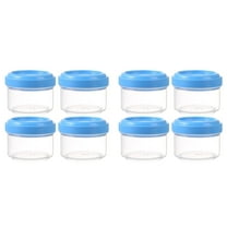 COURAGEDG 8PCS Mini Clear Jars With Leakproof Lids Round Clear Container 35ml Refillable Storage Containers For Home And Kitchen Organizing 2PCS Air Tight Food Storage Freezer Storage