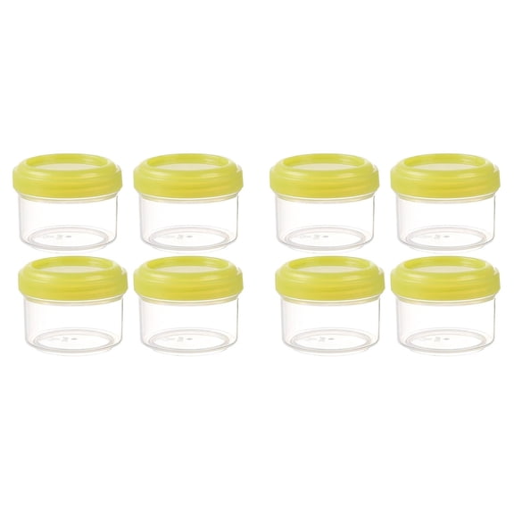 COURAGEDG 8PCS Mini Clear Jars With Leakproof Lids Round Clear Container 35ml Refillable Storage Containers For Home And Kitchen Organizing 2PCS Lettuce Container Bear Proof Container