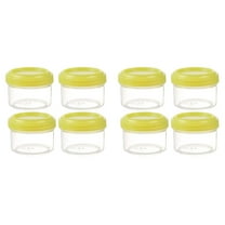 COURAGEDG 8PCS Mini Clear Jars With Leakproof Lids Round Clear Container 35ml Refillable Storage Containers For Home And Kitchen Organizing 2PCS Lettuce Container Bear Proof Container