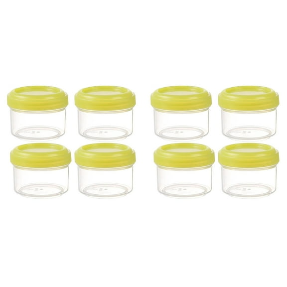 COURAGEDG 8PCS Mini Clear Jars With Leakproof Lids Round Clear Container 35ml Refillable Storage Containers For Home And Kitchen Organizing 2PCS Lettuce Container Bear Proof Container