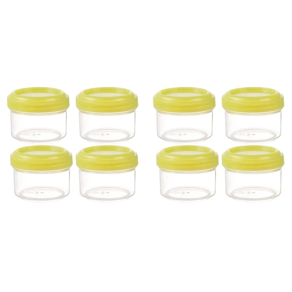 COURAGEDG 8PCS Mini Clear Jars With Leakproof Lids Round Clear Container 35ml Refillable Storage Containers For Home And Kitchen Organizing 2PCS Lettuce Container Bear Proof Container