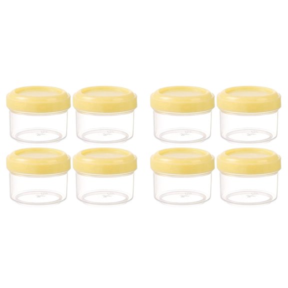 COURAGEDG 8PCS Mini Clear Jars With Leakproof Lids Round Clear Container 35ml Refillable Storage Containers For Home And Kitchen Organizing Food Organizers Aluminum Food Containers with Lids