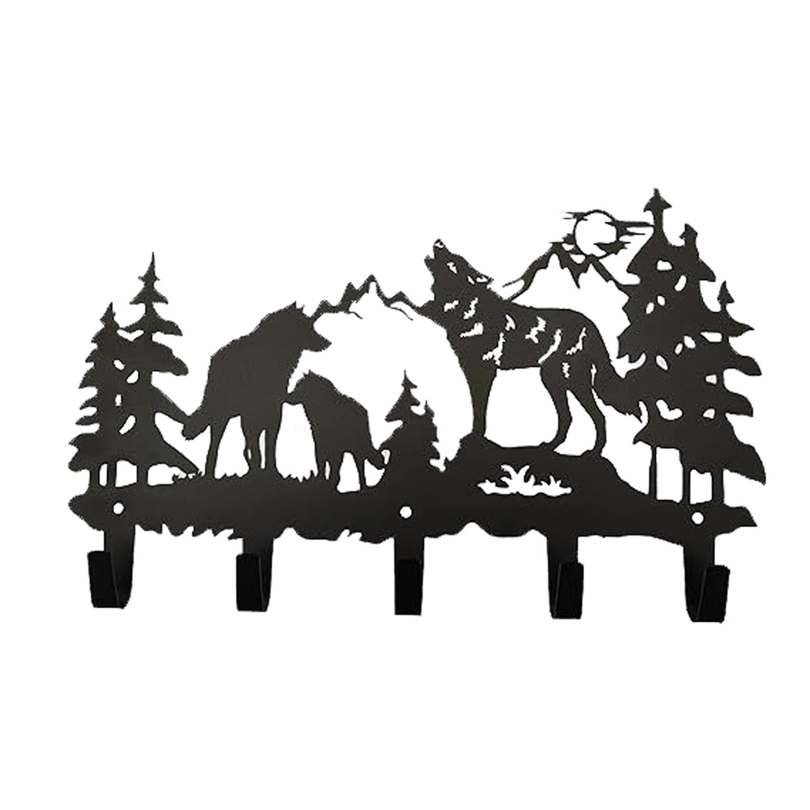 COURAGEDG Bear Deer Wolf Metal Towel Hook Animal Towel Holder Bath ...