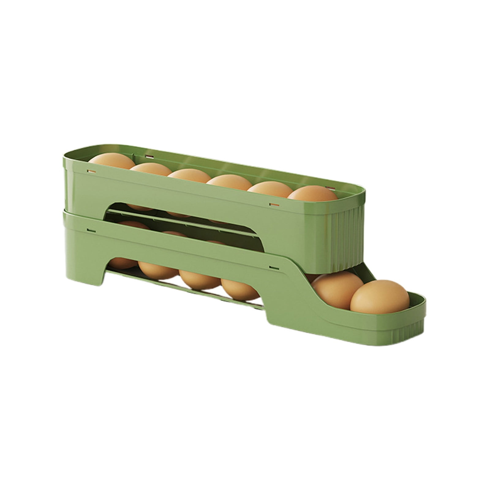 COURAGEDG Food Grade Refrigerator Egg Holder – Large Capacity Sliding ...