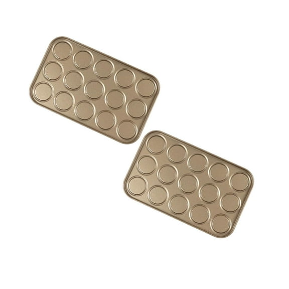 COURAGEDG Gold Non Stick Cookie Sheet 15 Even Cookie Sheet Macaron Cookie Sheet Pie Sheet For Home Use 2PCS Wire Rack for Baking Pan Baking Needs for Beginners