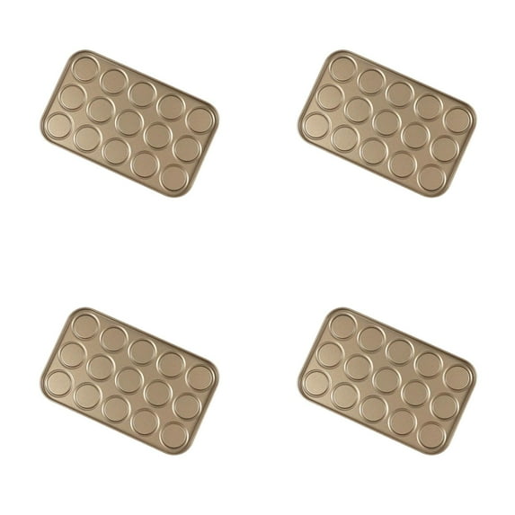 COURAGEDG Gold Non Stick Cookie Sheet 15 Even Cookie Sheet Macaron Cookie Sheet Pie Sheet For Home Use 4PCS Pizza Pan Holder Rack Wire Cooking Racks for Meat